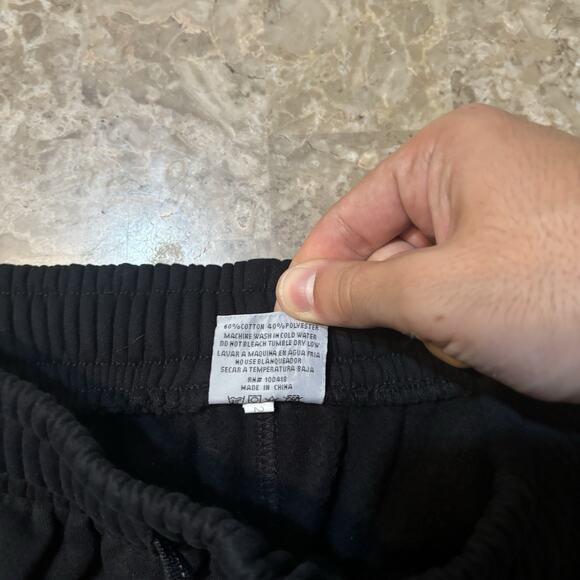 Pro Club Cargo Sweatpants Mens Small Black Heavyweight Baggy Y2K Fleece - Picture 6 of 9